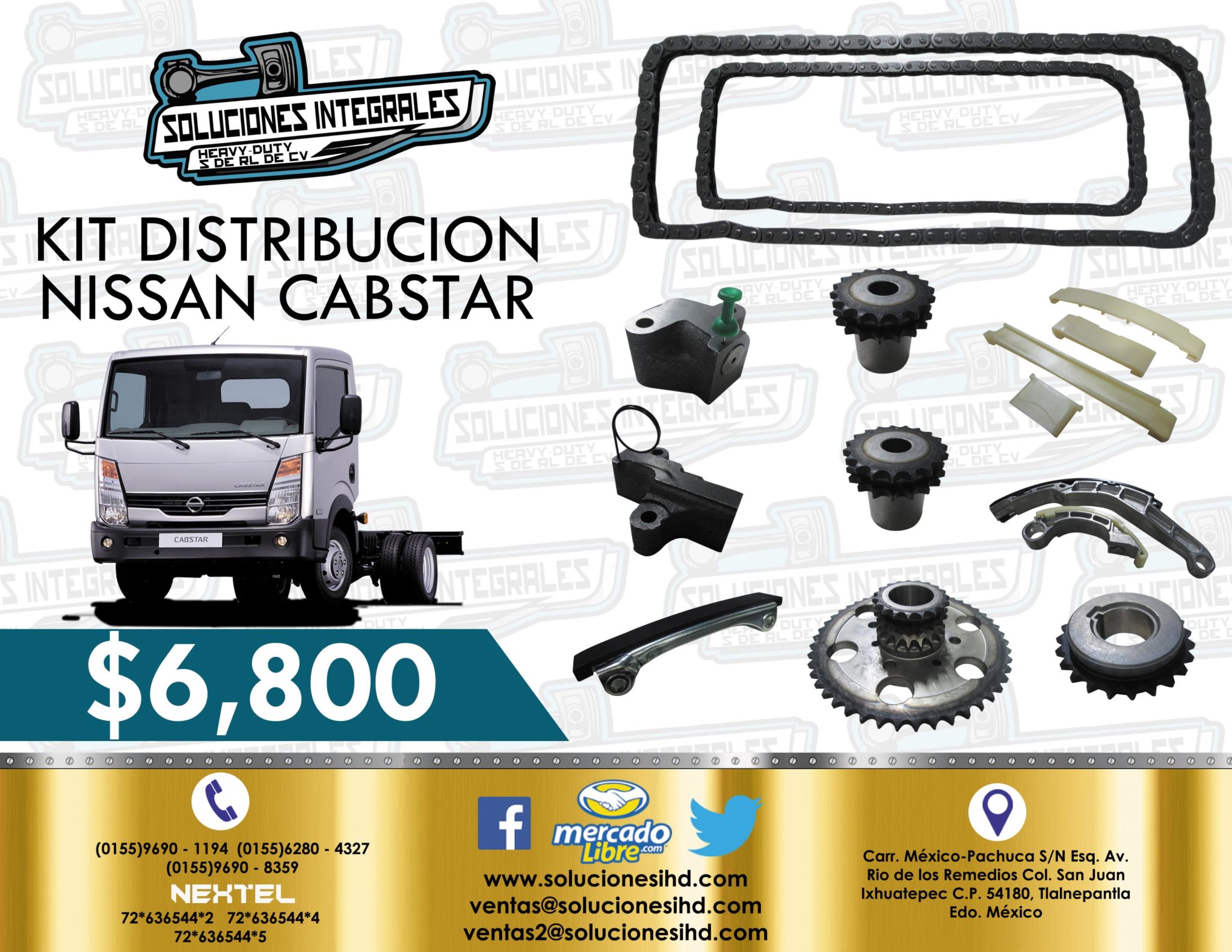 KIT DISTRIBUCIÓN NISSAN CABSTAR 2.5L DIESEL Soluciones IHD