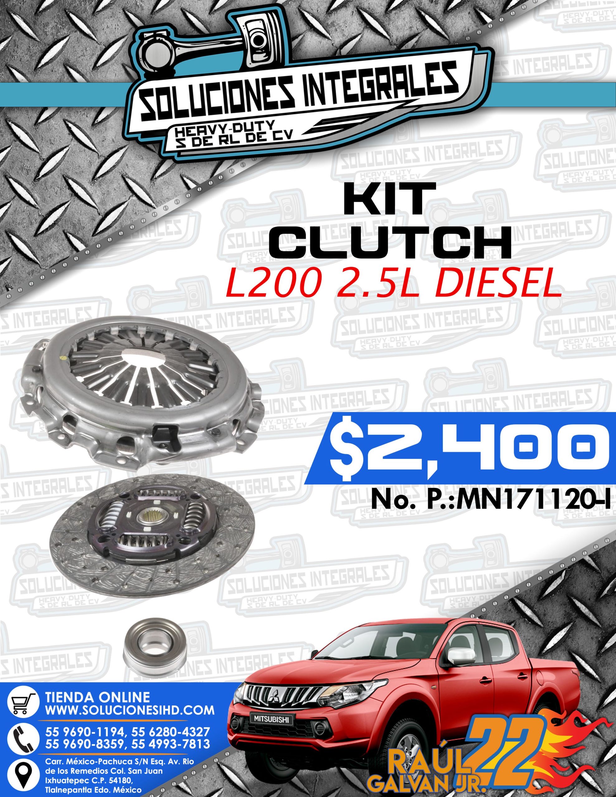 KIT CLUTCH L200 2.5L DIESEL Soluciones IHD