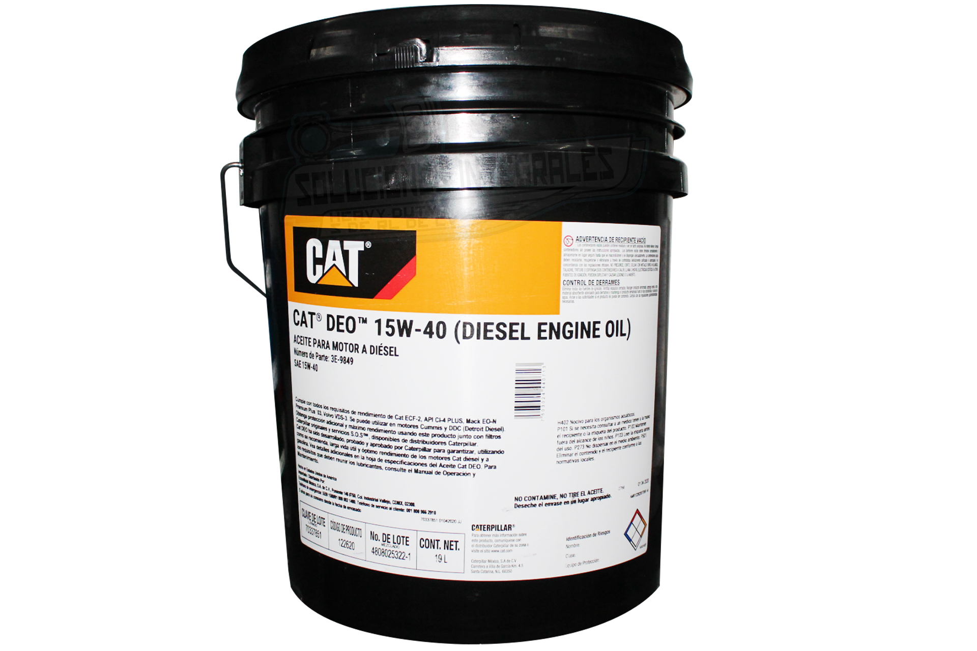 CAT ACEITE DIESEL Y GASOLINA CUBETA SAE 15W40 CI4 – Soluciones IHD